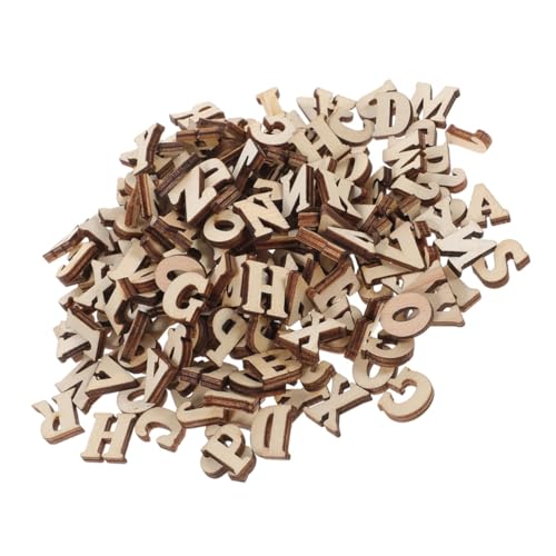 Beaupretty 104 Stück Unbearbeitete Holzbuchstaben DIY Handwerksbuchstaben für Kreative Bastelprojekte Englische Buchstaben Naturholzfarbe für Dekoration und Kunsthandwerk von Beaupretty