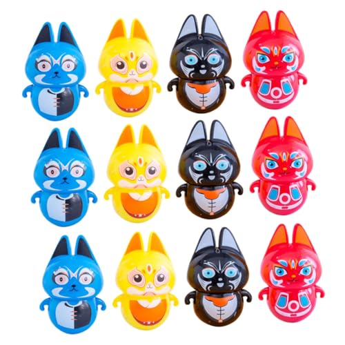 Beaupretty 12 Stück Teiliges Cartoon Katzen Wackelpuppen Pädagogisch Reaktionsfördernd Handliches Interaktivspielzeug für Kreativität und Koordination Stabile Verarbeitung von Beaupretty