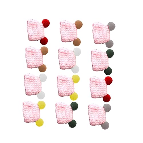 Beaupretty 12 Stück Teiliges Mini Strickmützen in Mischfarben Handgefertigte Puppenhüte für DIY Bastelprojekte Kreative Dekoration für Puppen Schule und Geschenkideen von Beaupretty
