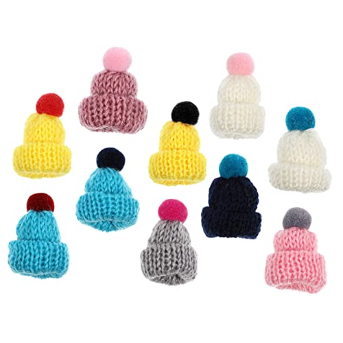 Beaupretty 12 Stück Teiliges Miniatur Häkelmützen Dekorative Puppenhüte für DIY Bastelprojekte Vielseitige Kleine Strickmützen als Niedliche Accessoires für Puppen Zufällige Zufällige Farbe von Beaupretty