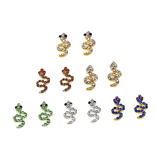 Beaupretty 12 Stück Teiliges Nagelrhinestone Schlangendesign Metall Nail Gems für DIY Nageldekorationen Fingerschmuck Strasssteine für Natürliche und Künstliche Nägel von Beaupretty