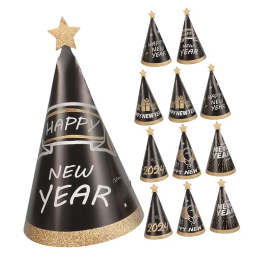 Beaupretty 12 Stück Teiliges Neujahrs Partyhüte aus Strapazierfähigem Papier Leichte Kegelhüte mit Festlichem Design Komfortabel für Erwachsene und Silvester Dekoration und Partyaccessoire Beaupretty 12 Stück Teiliges Neujahrs Partyhüte aus Strapazierfähigem Papier Leichte Kegelhüte mit Festlichem Design Komfortabel für Erwachsene und Silvester Dekoration und Partyaccessoire von Beaupretty
