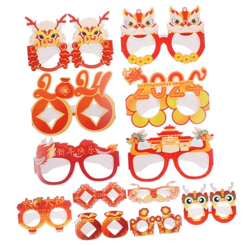 Beaupretty 12 Stück Teiliges Papierbrillen Neujahrsbrillen Jahr Des Drachen Partybrillen mit Chinesischen Neujahrsmotiven für Erwachsene Festliche Silvester Requisiten Beaupretty 12 Stück Teiliges Papierbrillen Neujahrsbrillen Jahr Des Drachen Partybrillen mit Chinesischen Neujahrsmotiven für Erwachsene Festliche Silvester Requisiten von Beaupretty
