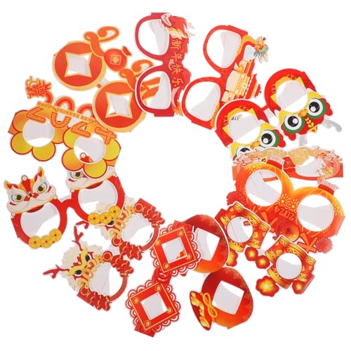 Beaupretty 12 Stück Teiliges Papierbrillen für Drachenjahr Leichte Partybrillen mit Lustigem Design Vielseitige Foto Requisiten für Erwachsene für Neujahrs und Frühlingsfestfeiern Beaupretty 12 Stück Teiliges Papierbrillen für Drachenjahr Leichte Partybrillen mit Lustigem Design Vielseitige Foto Requisiten für Erwachsene für Neujahrs und Frühlingsfestfeiern von Beaupretty
