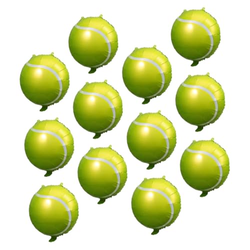 Beaupretty 12 Stück Teiliges Tennisball Luftballons Kreative Leichte Langlebige Tennisförmige Partydeko für Sport und Sommerpartys Innen und Außen Geeignet Einfach Aufzublasen Luftdicht von Beaupretty