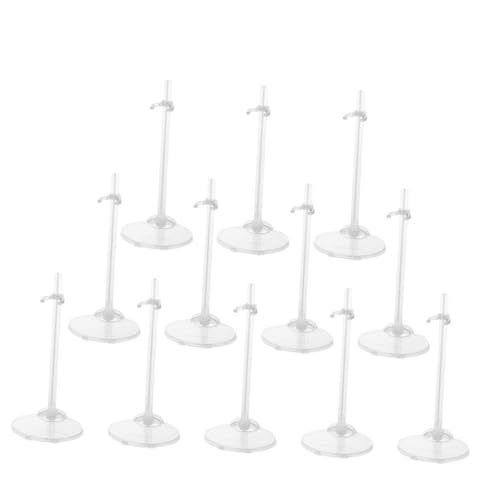 Beaupretty 12 Stück Teiliges Transparentes Puppenständer Klarer Modellständer zur Stabilen Puppenpräsentation und Aufbewahrung Universeller Doll Support Stand für Sammler von Beaupretty