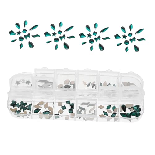 Beaupretty 120 Stück Nagelbohrer Nagel Charms Nagelkunst Strass Nagelkunst-anhänger Diy -nageldekorationen Nagel Kunst Dekoration Nailart-glitzer Green Strasssteine von Beaupretty