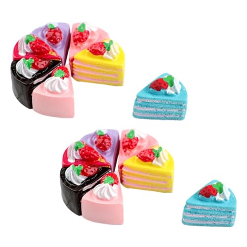 Beaupretty 12Stücke Teiliges Miniatur Dessertset Lebendige Kuchenmodelle für Puppenhaus Dekoration und Rollenspiele als Fotorequisiten für Hausküchen von Beaupretty