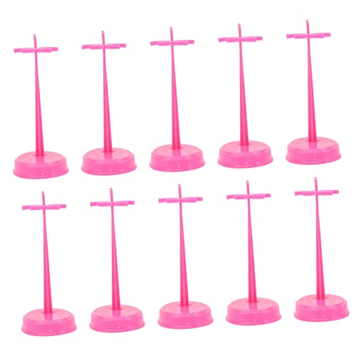 Beaupretty 15 Stück Teiliges Puppenständer aus Kunststoff mit Breiter Basis Stabiler Halterung und Sicherem Beinhalter für Feste Puppenpräsentation und Einfache Display Nutzung von Beaupretty