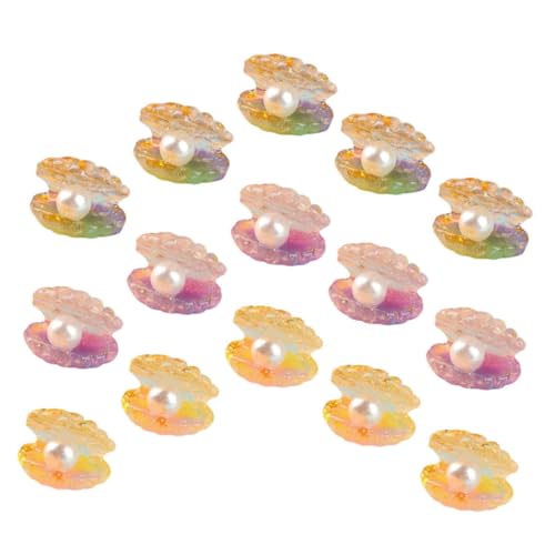 Beaupretty 16 Stück Teiliges Leuchtende Muschelperlen Charms aus Harz für DIY Dekorationen Geeignet für Aquarien Mikrolandschaften und Partys von Beaupretty