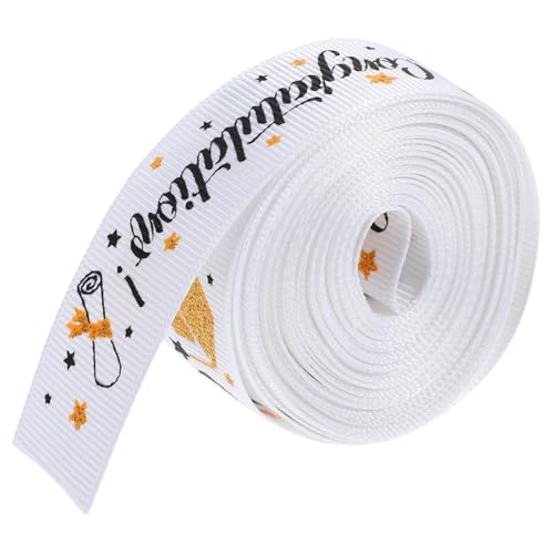 Beaupretty 1Rolle Abschlussfeier Band Dekoratives Geschenkband DIY Bastelband für Hochzeiten Partys und Geschenkverpackungen Vielseitig Einsetzbar Frühlings von Beaupretty