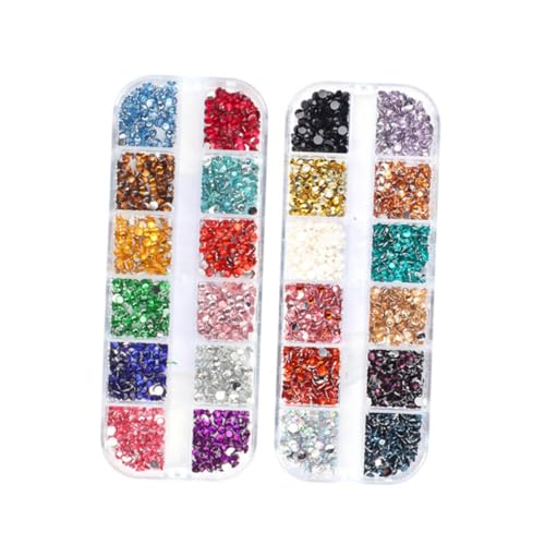 Beaupretty 2 Boxen Boxen Bunte Nagelstrasssteine Flach mit Resin Glitzersteinen für DIY Maniküre Nagelschmuck Nail Art Zubehör für Weihnachts und Partydeko Beaupretty 2 Boxen Boxen Bunte Nagelstrasssteine Flach mit Resin Glitzersteinen für DIY Maniküre Nagelschmuck Nail Art Zubehör für Weihnachts und Partydeko von Beaupretty