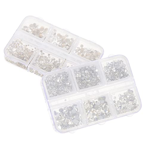 Beaupretty 2 Boxen Schimmernde Nagelkunst Strasssteine Boxen Diy Nagel Charms Silberne und Goldene Basis für Kreative Nageldesigns und Handwerksprojekte von Beaupretty
