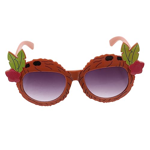 Beaupretty 2 Paare Coconut Sonnenbrille Lustige Partybrille für Hawaiianische Themenfeste Leichte Fotorequisiten für Strand Junggesellinnenabschied Dekorationen von Beaupretty