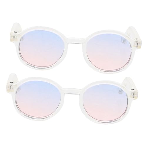 Beaupretty 2 Paare Puppen Sonnenbrillen aus Kunststoff Mini Brillen für Puppen DIY Accessoires Robustes Puppenzubehör für Ab Jahren von Beaupretty