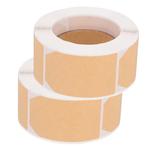 Beaupretty 2 Rollen Natürliche Kraftpapier Etiketten Selbstklebend Blanko Aufkleber zum Beschriften Haftstark Ablösbar Vielseitig für Büro Haushalt Klassifizierung und Gruppenaktivitäten von Beaupretty