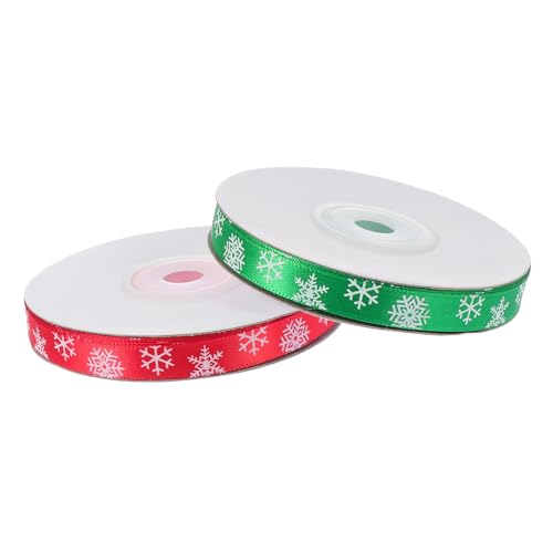 Beaupretty 2 Rollen Weihnachtsdekorationsband Polyester mit Schneeflockenmuster Festliches Geschenkband für DIY Basteln Schleifen Weihnachtsbaumdeko Rot und Grün Beaupretty 2 Rollen Weihnachtsdekorationsband Polyester mit Schneeflockenmuster Festliches Geschenkband für DIY Basteln Schleifen Weihnachtsbaumdeko Rot und Grün von Beaupretty