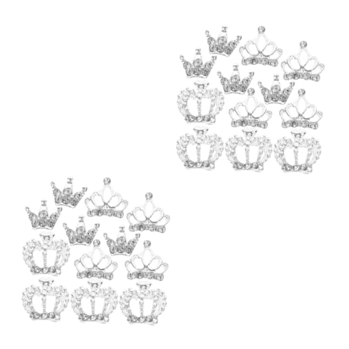 Beaupretty 2 Sätze Kronennageldekoration Bogen Nagel Charms Klebrige Strasssteine Reize Nail Decoration Rhinestones Nail Art Kronennagelbolzen Krone 3d-maniküre-schmuck Legierung 12 Stück * 2 von Beaupretty