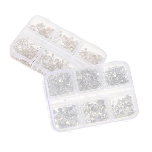 Beaupretty 2 Sätze Nagelkunst Strasssteine Glitzernde Kristalldekorationen Für Diy Nageldesign Weiße Und Goldene Unterlage Maniküre Und Bastelprojekte 2boxen*2 von Beaupretty