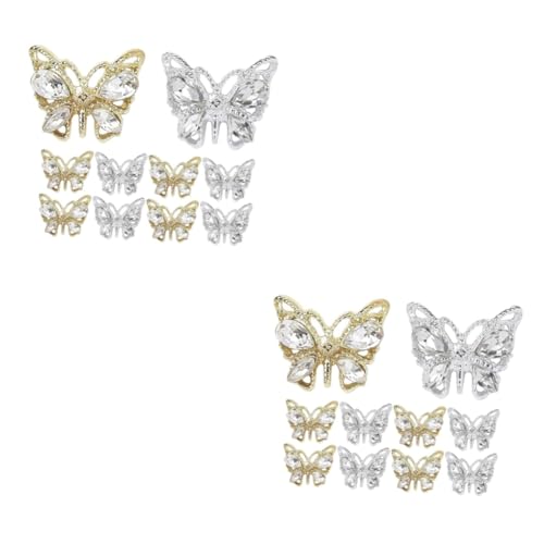 Beaupretty 2 Sätze Schmetterling Charms Mit Glitzersteinen Für Diy Nagelkunst Und Dekoration Hochwertige Nagelschmuckstücke Für Designs 10 Stück * 2 Beaupretty 2 Sätze Schmetterling Charms Mit Glitzersteinen Für Diy Nagelkunst Und Dekoration Hochwertige Nagelschmuckstücke Für Designs 10 Stück * 2 von Beaupretty