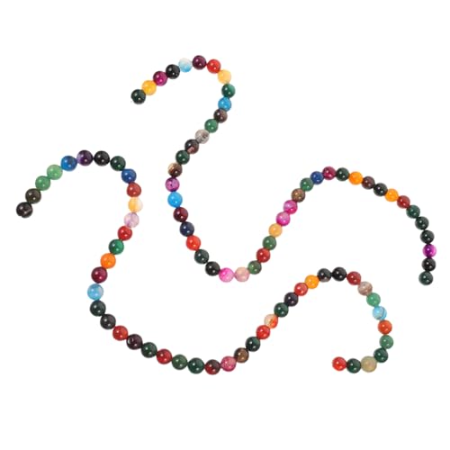 Beaupretty 2 Saiten Natürliche Achat Perlen Stränge DIY Schmuckperlen für Armbänder Basteln pro Strang Mehrzweck Edelstein Perlen für Kreative Handwerksprojekte von Beaupretty