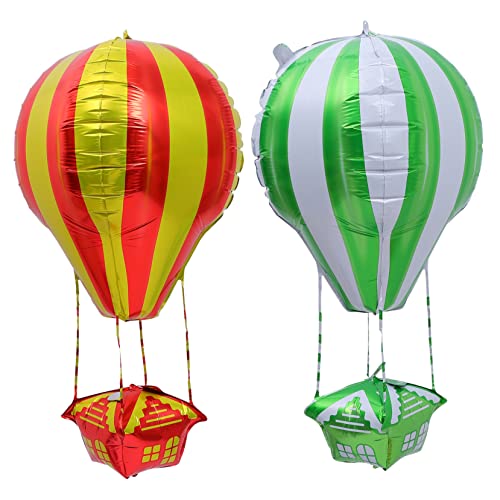 Beaupretty 2 Stück Aluminium Folienballons Heißluftballon Form Metallic Party Dekoration Langlebig und Reißfest für Kindergeburtstag und Jubiläumsfeier Bunte Farben Festliche Zufällige Farbe von Beaupretty