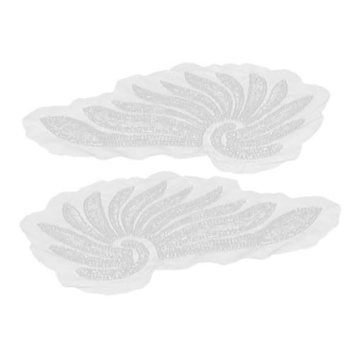 Beaupretty 2 Stück Handgefertigter Kragen Mit Blumen Kragenformungsflicken Kleiderapplikation Handgefertigte Perlenblume Perlenapplikation Spitzenapplikation Kristallapplikation von Beaupretty