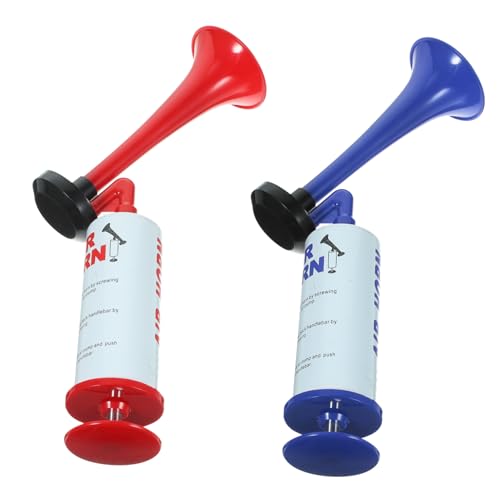 Beaupretty 2 Stück Handliches Air Horns Tragbar Handpumpe Laute Fanfare Drucklufthorn für Fußballpartys Sportveranstaltungen Zubehör Rot Blau Beaupretty 2 Stück Handliches Air Horns Tragbar Handpumpe Laute Fanfare Drucklufthorn für Fußballpartys Sportveranstaltungen Zubehör Rot Blau von Beaupretty