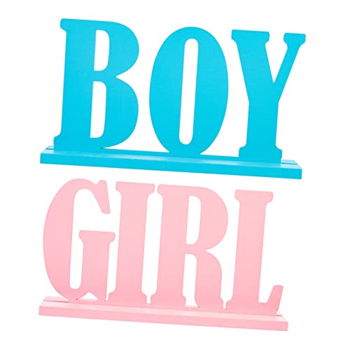 Beaupretty 2stücke Brief Modellierung Holzdekor Babyparty Tischdeko Gender Reveal Party Ornament Geschenke Zur Dekoration von Beaupretty