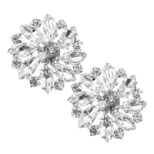 Beaupretty 2 Stück Metal Buttons mit Strass Teiliges Glänzende Abnehmbare Nähknöpfe aus Metall mit Vorgebohrten Löchern Langlebig und Dekorativ für DIY Kleidung und Bastelprojekte von Beaupretty