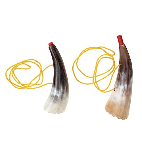 Beaupretty 2 Stück Musikinstrument Horn Einzigartige Wasserbüffelhorn Trompete für Spaß und Freude bei Sportveranstaltungen und Feiern Kreatives Design Langlebig und Robust Zufällige Farbe von Beaupretty