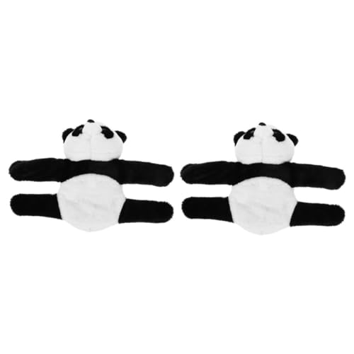 Beaupretty 2 Stück Plüsch Panda Slap Armband Kuschelige Tierarmbänder für Partys Geburtstagsgeschenke und Festtagsdekorationen Bequem und Sicher von Beaupretty
