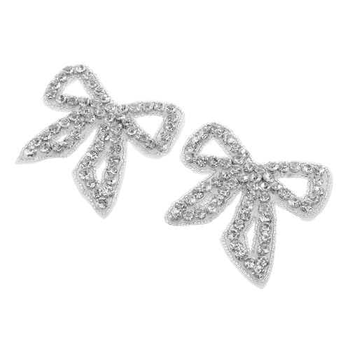 Beaupretty 2 Stück Schleifen Patch Perlen Patches Für Kleidung Schleifen Strass Patches Schleifen Perlen Strass Applikation Bügelbild Zum Aufbügeln Schleifen Pailletten Applikation von Beaupretty