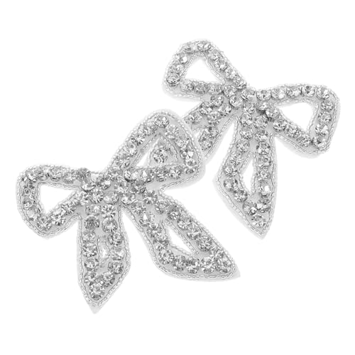 Beaupretty 2 Stück Schleifen Patch Perlenflicken Für Kleidung Schleife Strass Patches Zum Aufbügeln Schleife Bügelflicken Strass Schleife Bügelflicken Zum Aufbügeln Schleife DIY von Beaupretty