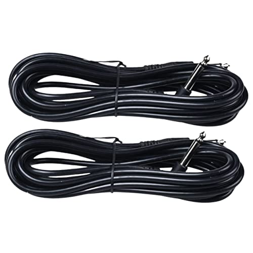 Beaupretty 2 Stück Stereo Audiokabel für Elektrische Gitarren Professionelles Gitarrenkabel mit Lärmschutz für Optimale Klangqualität Abgewinkelte Stecker von Beaupretty
