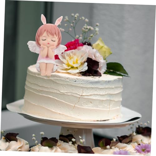 Beaupretty 2 Stück Teiliges Engelsfigur Kuchen Deko Niedliche Flügel Mädchen Tortenaufsatz Detailreiche Cartoon Figuren für Kindergeburtstag Vielseitige Tisch und Tortendekoration für von Beaupretty