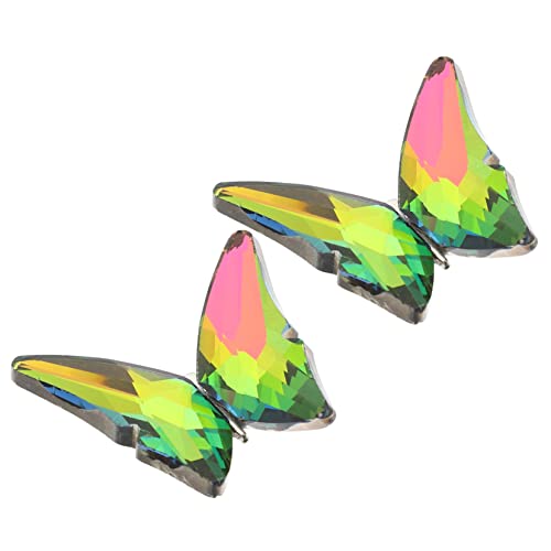 Beaupretty 2 Stück Teiliges Schmetterling Strass Schuhdekor mit Stecker Glitzernde DIY Applikation für Kleidung und Taschen Goldfarbene Kristallverzierung Vielseitiges Nähzubehör für von Beaupretty