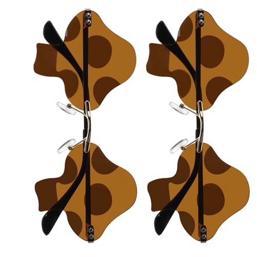 Beaupretty 2 Stück Unregelmäßige Randlose Brille für Halloween Festivals und Sommerpartys Kreative Accessoires für Cosplay und Reisen von Beaupretty