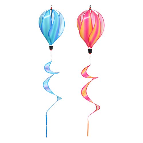 Beaupretty 2 Stück Windspiel Heißluftballon Dekoration Stylische Hängende Ornamente für Garten und Wetterfest und UV Beständig für Neujahr und Kindergeburtstage von Beaupretty