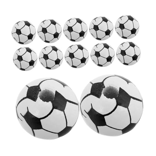 Beaupretty 20 Stück Fußball-Holzperlen Fußballanhänger zur Schmuckherstellung Sportballperlen Naturholzkugeln kleine Holzperlen zum Basteln runde Holzperlen Holzfußballperlen von Beaupretty