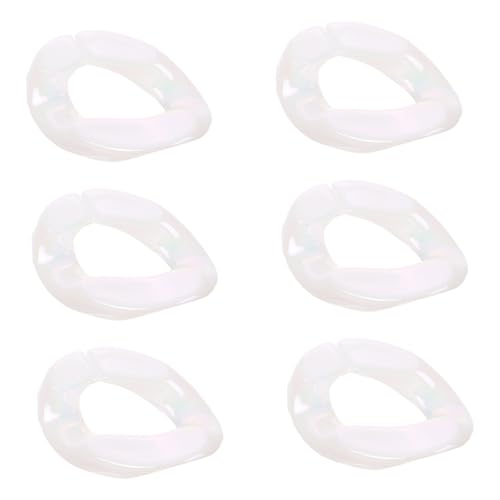 Beaupretty 20 Stück Plastiköffnungsring Schnellverbindungsringe zum Basteln DIY Bastelringe Quick-Link-Anschlüsse Brillenkettenglieder ovale Kettenglieder Ohrring-Verbindungsringe Acryl Weiß von Beaupretty