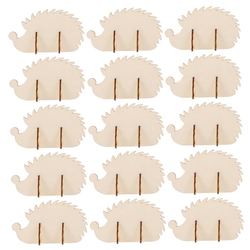 Beaupretty 20 Stück Teiliges DIY Holz Bastelset Igel Holzscheiben zum Bemalen und Dekorieren Igel Holzfiguren Naturbelassen Glatte Oberfläche und Haustiersicher Kreative Holztiere für Wohn von Beaupretty
