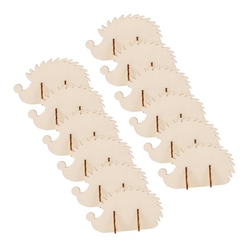 Beaupretty 20 Stück Teiliges DIY Holzstacheltierscheiben Glatte Oberfläche Sichere Holzfiguren zum Bemalen Kreative Bastelideen für Erwachsene Dekorative Holztiere für Heim und von Beaupretty