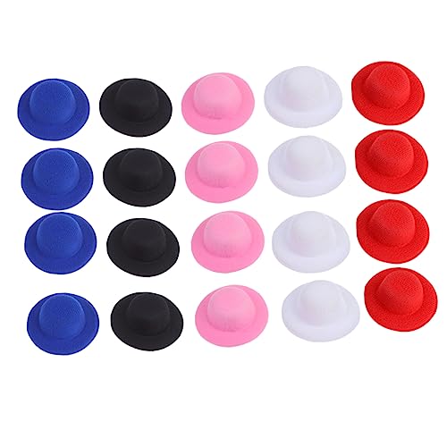 Beaupretty 20 Stück Teiliges DIY Mini Hut Kleine Puppenhüte Rot Blau Handgefertigte Bastelaccessoires für Mädchen Kreative Dekoration und Geschenkideen von Beaupretty