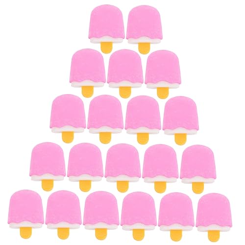 Beaupretty 20 Stück Teiliges Eiscreme Radiergummi Tragbare Witzige Radierer aus Tpr Material Verschleißfest Bunte Schreibzubehör für Schule Büro Party und Zeichnen von Beaupretty