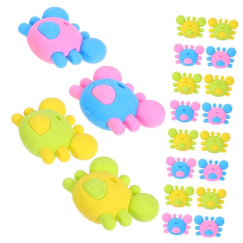 Beaupretty 20 Stück Teiliges Lustige Radiergummis Krebsform Mini für Schüler Kreative Lernhilfe Praktische Bleistiftradierer für Schüler Zufällige Farbe von Beaupretty