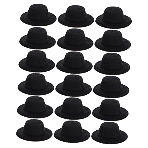 Beaupretty 20 Stück Teiliges Mini Schwarze Formelle Puppenhüte aus Filz Miniatur DIY Accessoires für Puppenkleidung Haar und Kostümdeko für Basteln Cosplay und Fotoshootings von Beaupretty