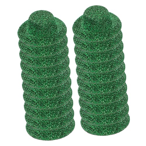 Beaupretty 20 Stück Teiliges Miniatur Jazz Hüte in Dunkelgrün Dekorative Puppenhüte für DIY Bastelprojekte Mini mit Detailreicher Verarbeitung für Puppenhäuser und Partydekorationen von Beaupretty