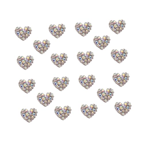 Beaupretty 20 Stück Teiliges Nagel Charm Herzförmige Strasssteine Glänzende Nail Art Dekorationen für DIY Nageldesign und Nagelschmuck von Beaupretty