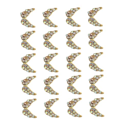 Beaupretty 20 Stück Teiliges Nagelschmuck Flachrückigen Wing Rhinestones für Nail Art Selbstklebend für Maniküre Gelnägel Nagelsticker und DIY dekoration bei Festen und Partys von Beaupretty